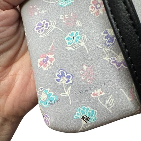 Betsy Johnson Lilac Floral Leather Mini Crossbody Bag Coquette Boho Summer - Picture 7 of 12